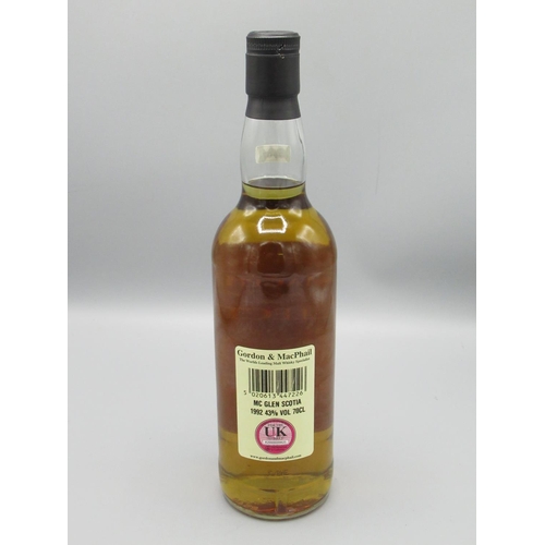 837 - The MacPhail's Collection 1992 Campbeltown Single Malt Scotch Whisky from Glen Scotia Distillery 43%... 