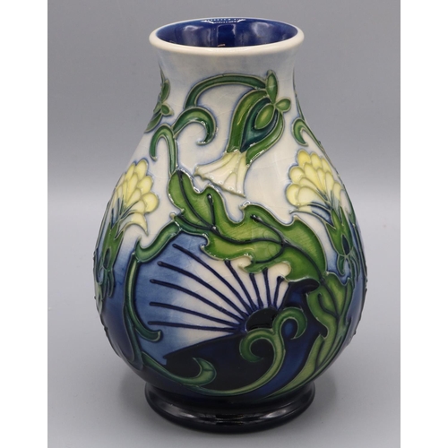 1390 - Moorcroft Pottery: Rough Hawks Beard pattern baluster form vase, designed by Rachel Bishop, tubeline... 