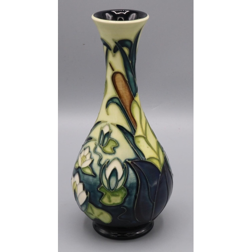 1391 - Moorcroft Pottery: Lamia pattern bottle form vase, designed by Rachel Bishop, c1990s, H17cm