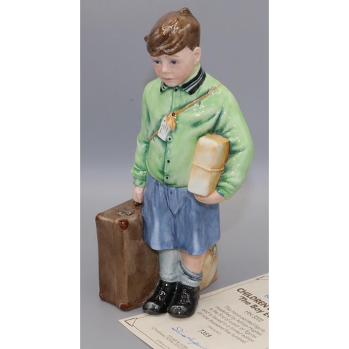 633 - Royal Doulton figure: The Boy Evacuee HN3202, from The Children of the Blitz series, limited edition... 