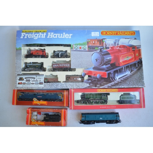 83 - Hornby OO gauge Freight Hauler set (incomplete, no track and other accessories but extra rolling sto... 