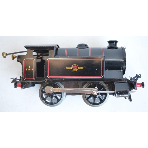 96 - Collection of vintage Hornby Meccano tinplate O gauge railway models to include a boxed clockwork Re... 