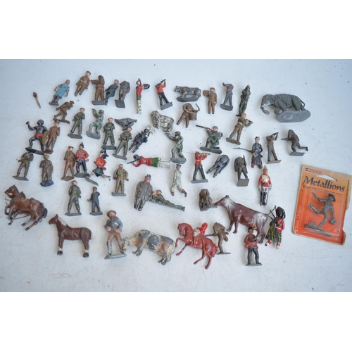 99 - Collection of vintage toys to include a plastic Mettoy friction powered Glasgow bus model (in workin... 