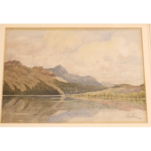 871 - Jas (James) Allan (early C20th): group of four watercolour landscapes of Scottish scenes, all signed... 