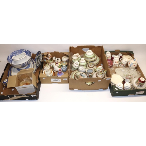 874 - Group of various decorative ceramics and teaware, incl. a Royal Doulton figure Monica HN1467, Parago... 