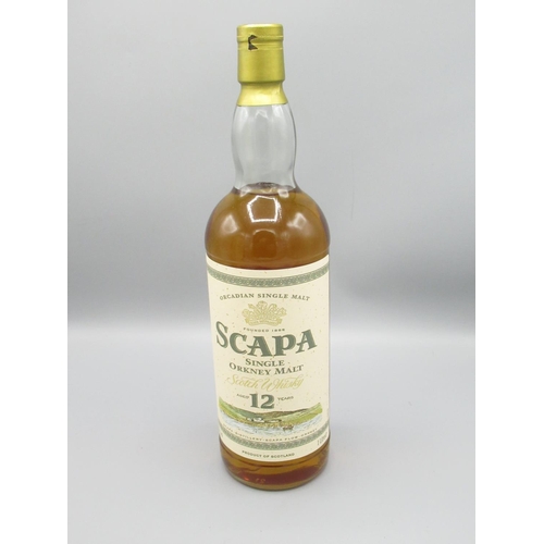 832A - Scapa 12 year old Single Orkney Malt Scotch Whiskey 40%vol 1 Litre