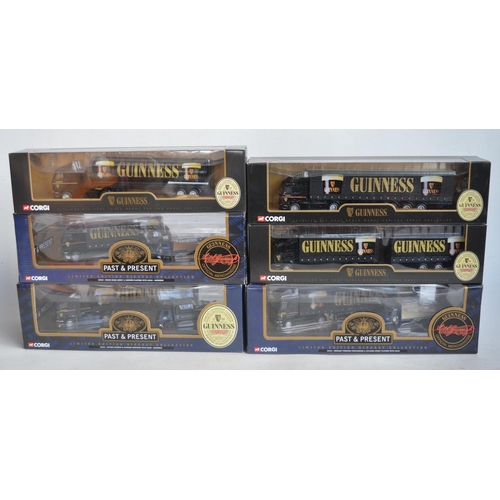 68 - Six boxed 1/64 scale Corgi Guinness truck sets to include 3 