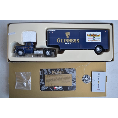 71 - Eight boxed 1/50 scale and 1 x 1/43 scale limited edition Corgi Guinness truck models to include 507... 