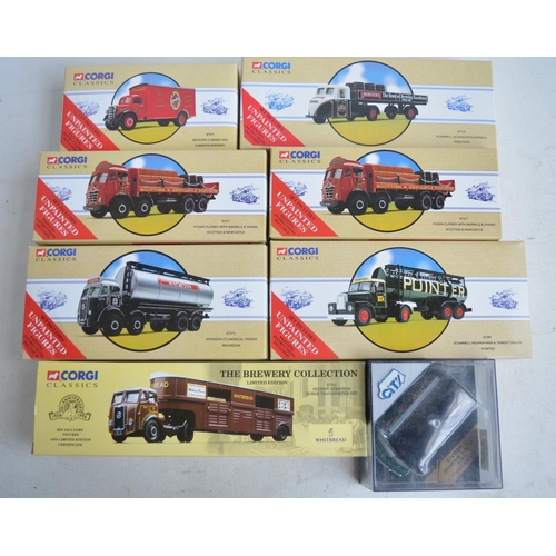 72 - Seven boxed 1/50 scale limited edition diecast Corgi brewers related truck models to include 27701 W... 