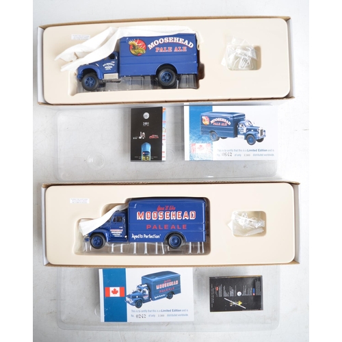 76 - Eight 1/50 scale diecast North American brewers truck models from Corgi and Matchbox to include Corg... 