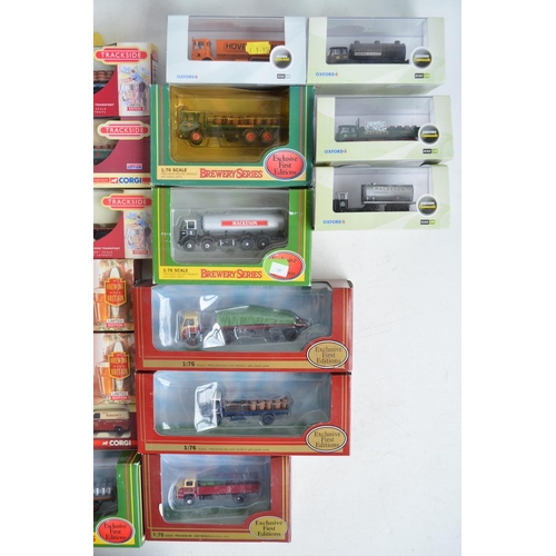 79 - Collection of 26x 1/76 scale (OO gauge suitable) diecast model vehicles to include Lledo and Corgi T... 