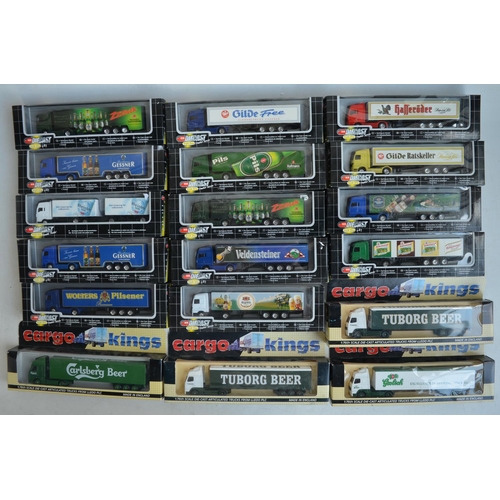 83 - Four 1/76 scale (OO gauge) Lledo Cargo Kings and 14x 1/87 (HO gauge) Dickie Spielzeug brewing relate... 