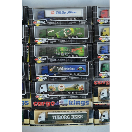 83 - Four 1/76 scale (OO gauge) Lledo Cargo Kings and 14x 1/87 (HO gauge) Dickie Spielzeug brewing relate... 