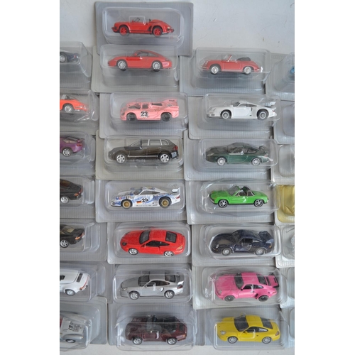 84 - Fifty 1/43 scale diecast Porsche model cars from DeAgostini, all models as new and un-displayed with... 