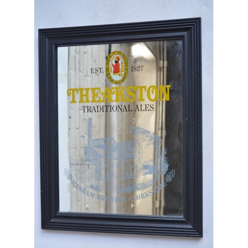 86 - Collection of brewing related ephemera to include Theakston and Newcastle Brown Ale mirrors (Theakst... 