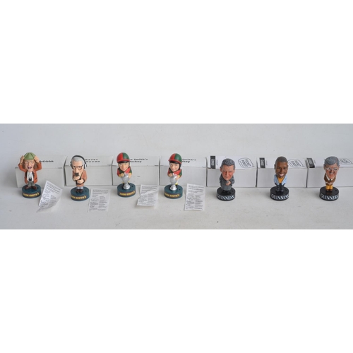 88 - 3x Guinness Pocket Pundit and 4 John Smith's speaking figurine caricatures, all boxed. (7)