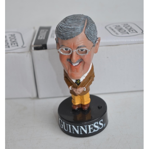 88 - 3x Guinness Pocket Pundit and 4 John Smith's speaking figurine caricatures, all boxed. (7)