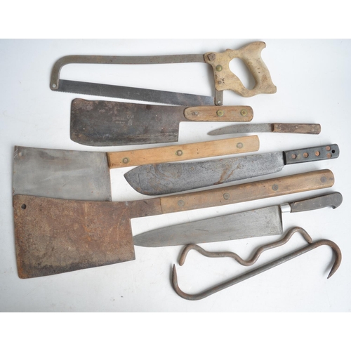 100 - Extensive collection of butchery equipment, vintage and more modern