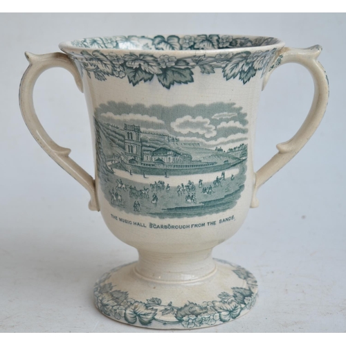 101 - Collection of vintage ceramics to include a Scarborough themed urn with 3 frog figures internally lo... 