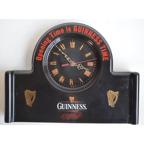 97 - Vintage ceramic Guinness advertising mantle clock by Diamond Print & Ceramics (official merchandise,... 