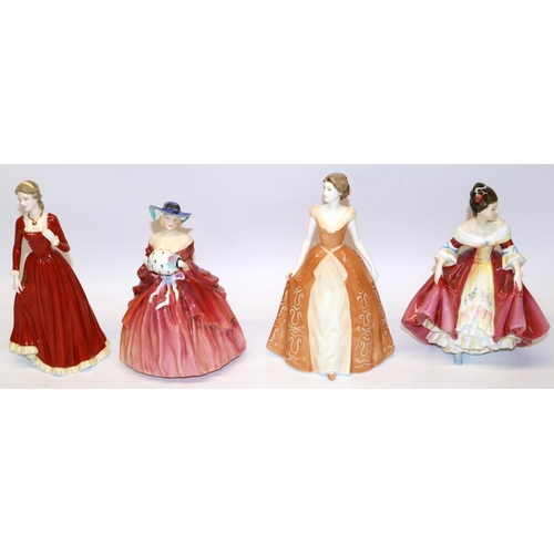 1230 - Four Royal Doulton figures - Southern Belle HN2229, Genevieve HN1962, Classics Summer's Dream HN4660... 