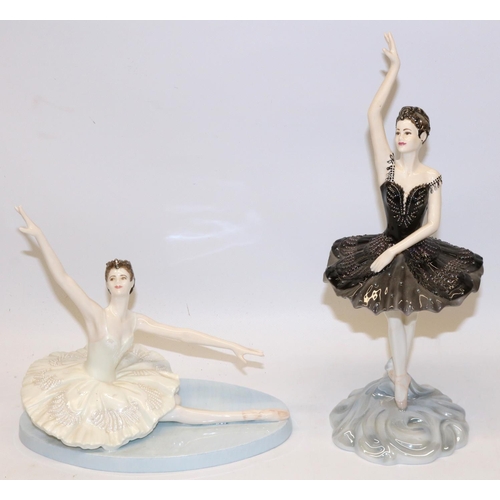 1250 - Pair of Coalport limited edition The Darcey Bussell Collection figures - Odette The White Swan 1206/... 