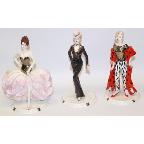 1253 - Three Coalport David Shilling Celebration Collection limited edition figures - Fun Night Out 416/100... 