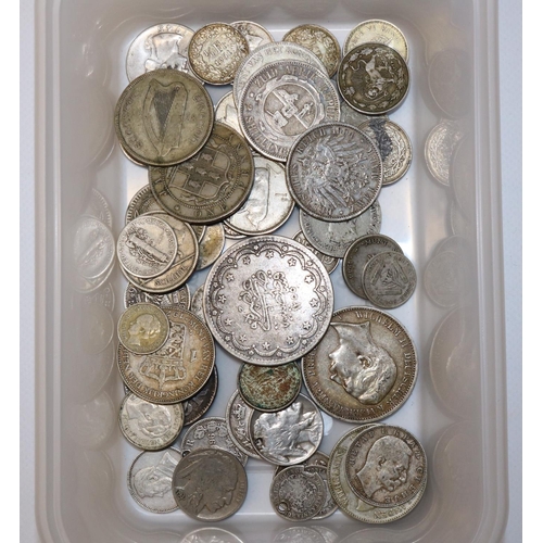 1294 - Commonwealth and world silver content coinage incl. Ottoman 20 Kurus, Prussian 1908 Drei Mark etc.  ... 