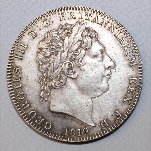 1299 - George III 1819 silver crown