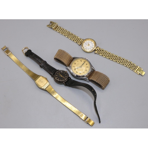 848A - Services Challenge chrome plated military style hand wound wristwatch D33.5mm, ladies Seiko gold pla... 