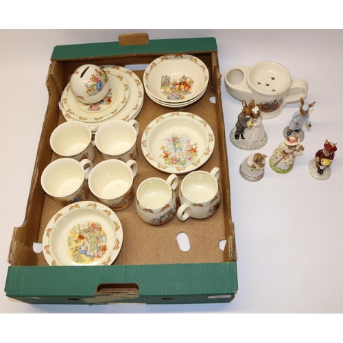 687 - Five Royal Doulton Bunnykins figures - Wedding Day Bunnykins DB287, Mother and Baby Bunnykins DB167,... 