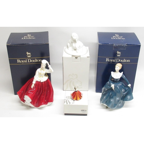 1241 - Four boxed Royal Doulton figures - Fragrance HN2334, Gail HN2937,  Miniature Ladies Karen M204 and C... 