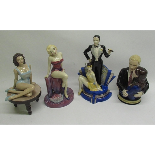 1266 - Four Peggy Davies/Kevin Francis figures - The Ritz Duet H27.5cm, Marilyn Monroe 'Twentieth Century I... 