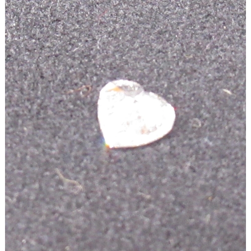 640 - Unmounted 0.31 carat F colour SI2 clarity heart cut diamond, with  Diamond Dossier from Gemological ... 