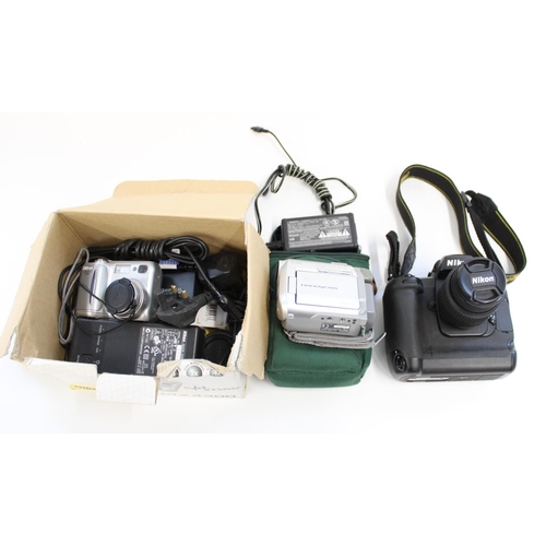 156 - Nikon Coolpix 430 kit incl charger battery etc. together with Nikon D1H DSLR camera with Nikor lens ... 