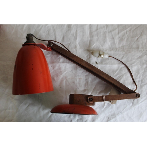 228 - Vintage Terence Conran for Habitat orange Maclamp anglepoise desk lamp A/F