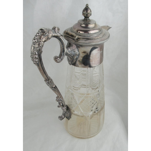 206 - Victorian EPNS spirit kettle on stand,  a,and an EPNS and leather hip flask, H35cm max (2)