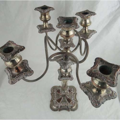 207 - Collection of silver plated items incl. candelabra, tea service, wine cooler, cutlery etc (2 boxes)