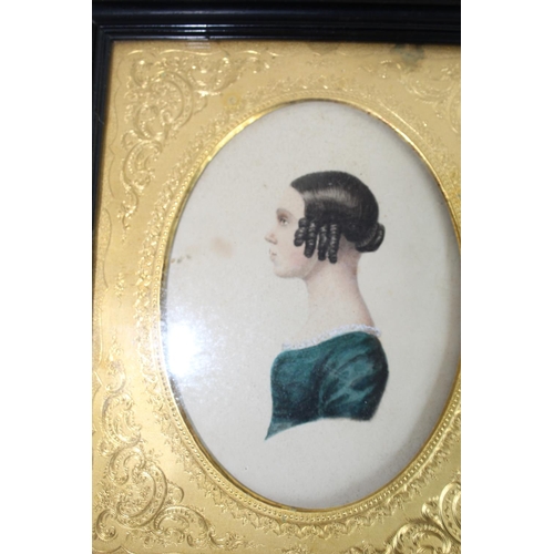 243 - English School (C20th); Miniature study of Margaret Shepherd, (1826-1913), head and shoulder, waterc... 