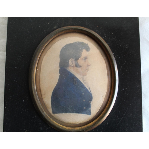 243 - English School (C20th); Miniature study of Margaret Shepherd, (1826-1913), head and shoulder, waterc... 