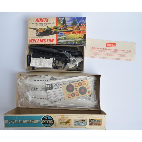 125 - Collection of unbuilt plastic aircraft models, mostly 1/72 scale to include a vintage Airfix red str... 