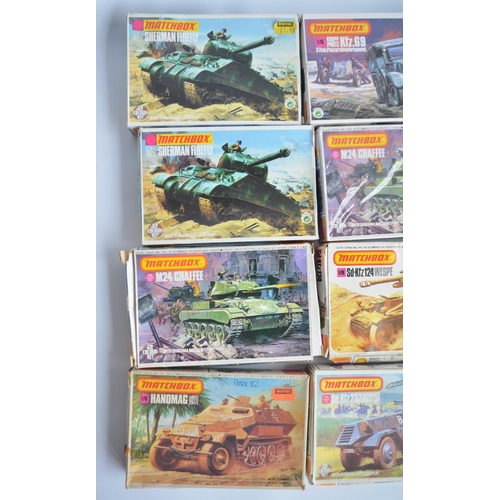 126 - Twenty unbuilt 1/76 scale Matchbox diorama military vehicle kits to include 2x LRDG Chevrolet Willy'... 