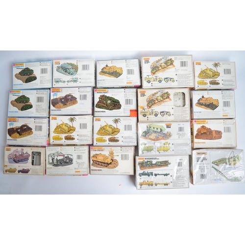 126 - Twenty unbuilt 1/76 scale Matchbox diorama military vehicle kits to include 2x LRDG Chevrolet Willy'... 