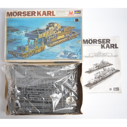 129 - Ten unbuilt 1/72 plastic armour kits, 9 by Hasegawa to include a Morser Karl railway gun, M4 Easy Ei... 