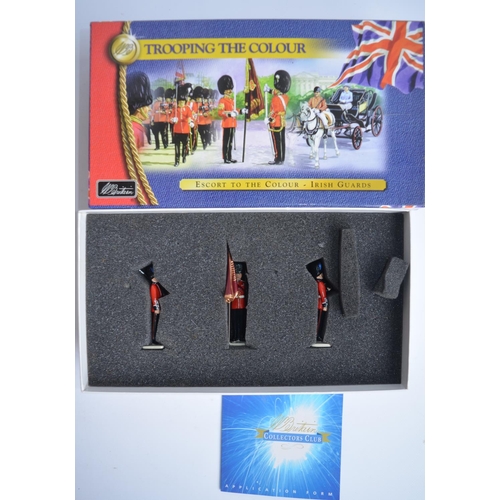 136 - Four boxed W Britain's 1/32 scale Trooping The Colour metal soldier sets to include 40111 Her majest... 