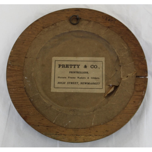 657 - WWI Death Penny in wooden frame with floral design given to the family of FRANK TWEED