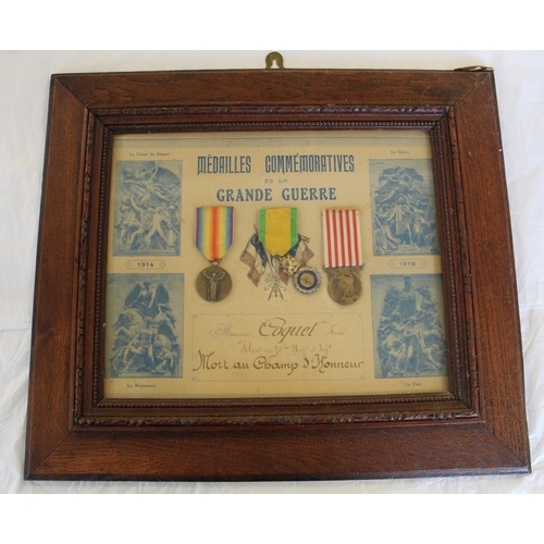 669 - WWI certificate MEDAILLES COMMEMORATIVES of the great war. With the Inter-Allied Victory medal, the ... 