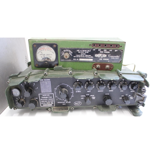 944 - Selection of military radio and other equipment incl. Clansman PRC RT 320 transmitter receiver, PSUs... 