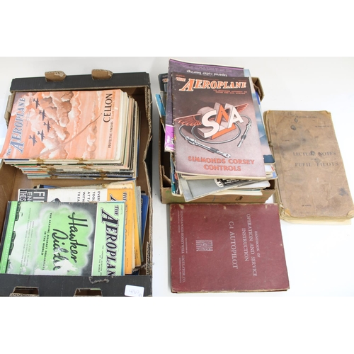 865 - Collection of WWII period 'the Aeroplane' magazines together with Lecture notes for Pupil Pilots and... 