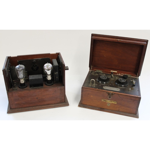 1013 - c1920s Gecophone BBC Crystal Detector set no.2 BC 1501, together with a Marconiphone B2A long range ... 